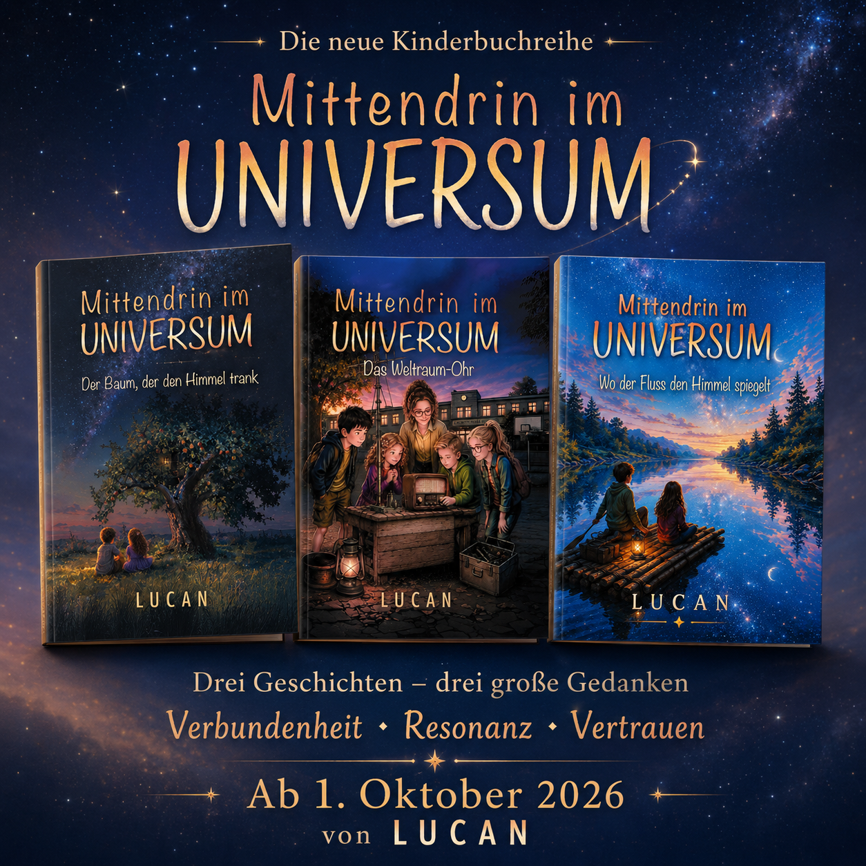 Buchverlosung – Gewinne alle drei Bände von Mittendrin im Universum